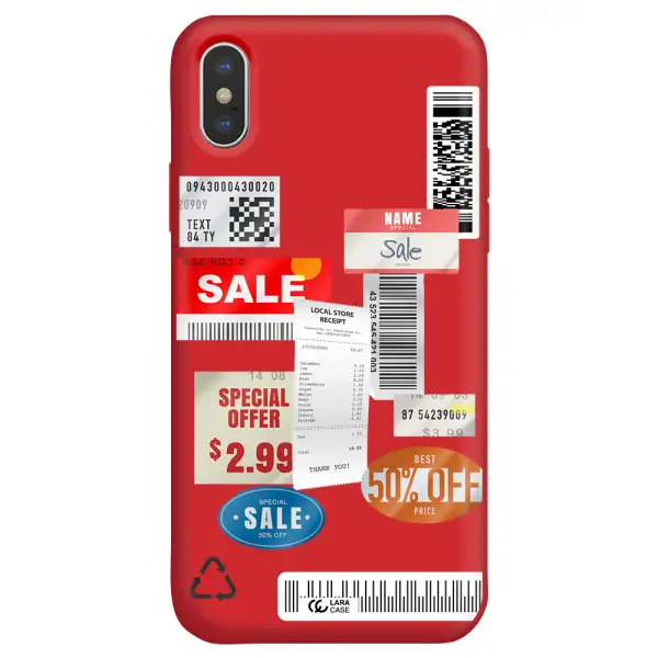 Sale Stickers Apple iPhone XS max Silicone Imperial Red Case