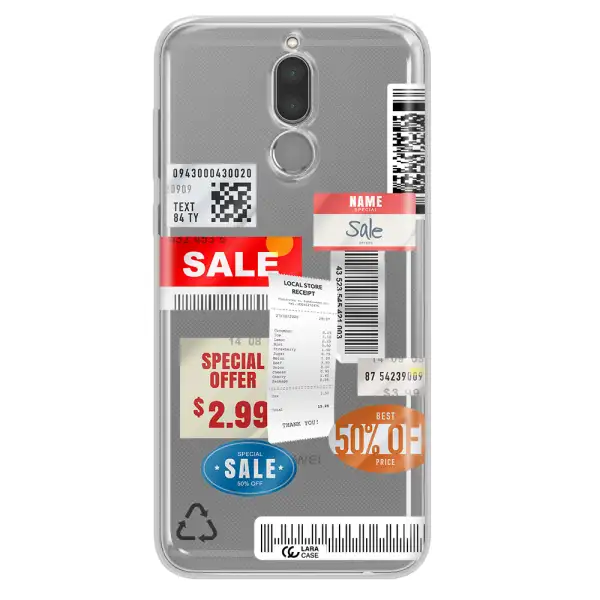Sale Stickers Huawei Mate 10 Lite Clear TPU Case