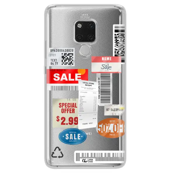 Sale Stickers Huawei Mate 20X Clear TPU Case
