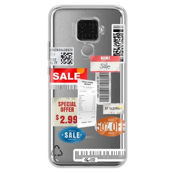 Sale Stickers Huawei Mate 30 Lite Clear TPU Case