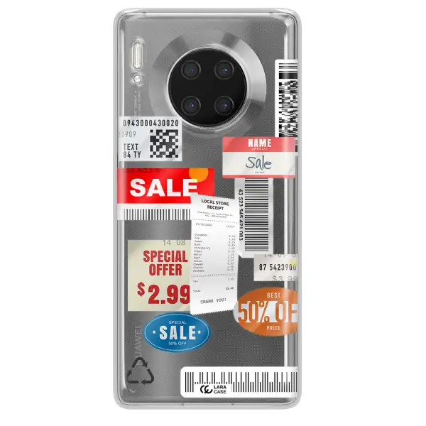 Sale Stickers Huawei Mate 30 Pro Clear TPU Case