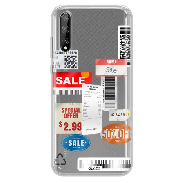 Sale Stickers Huawei P Smart S Clear TPU Case