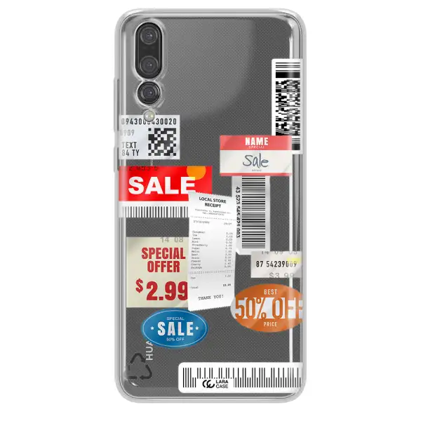 Sale Stickers Huawei P20 Pro Clear TPU Case