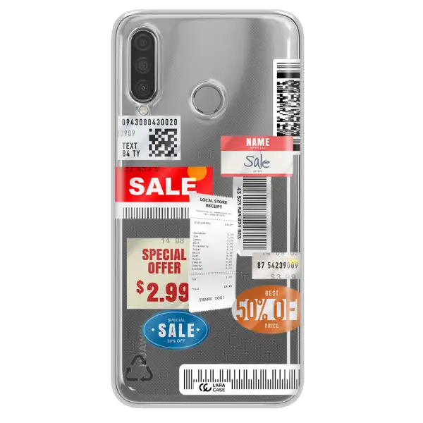Sale Stickers Huawei P30 Lite Clear TPU Case