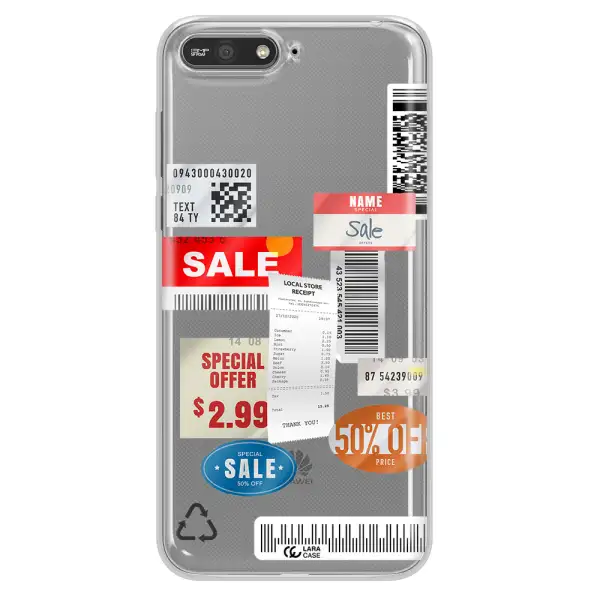 Sale Stickers Huawei Y6 2018 Clear TPU Case