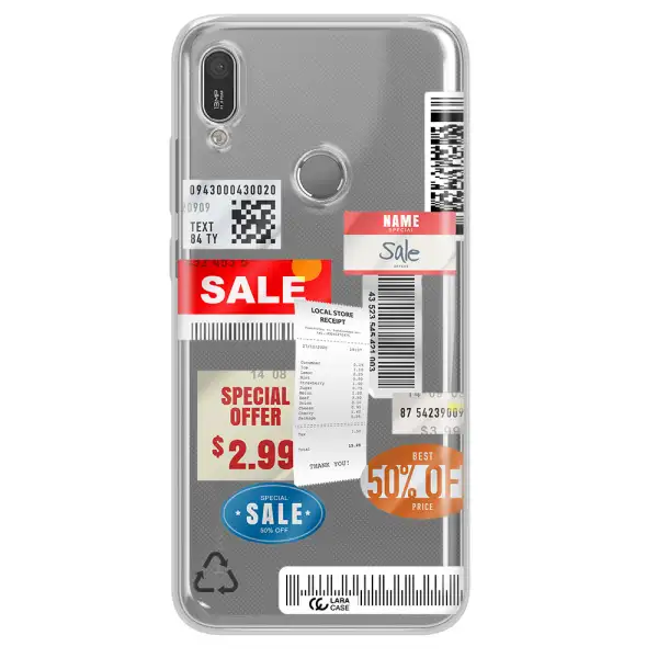 Sale Stickers Huawei Y6 2019 Clear TPU Case