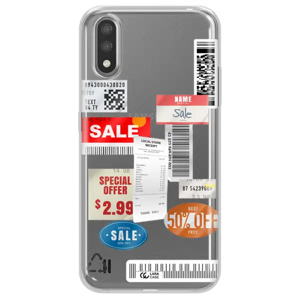 Sale Stickers Samsung A01 Clear TPU Case