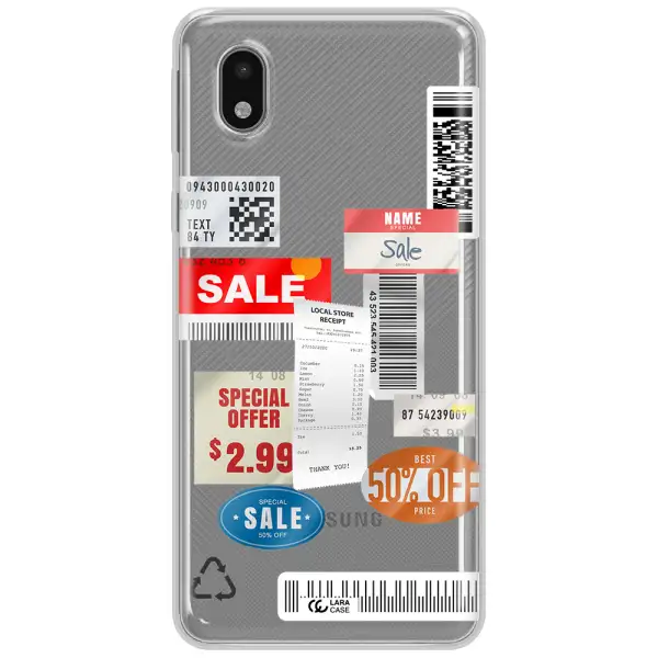 Sale Stickers Samsung A01 Core Clear Tpu Case