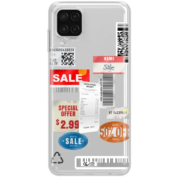 Sale Stickers Samsung A12 4g Clear TPU Case