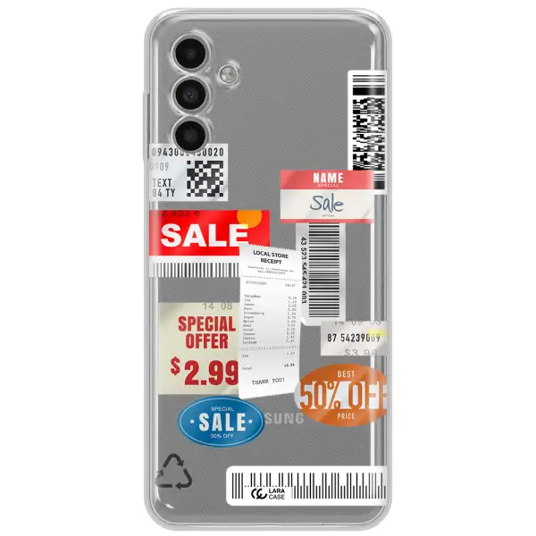 Sale Stickers Samsung A13 5G Clear Tpu Case
