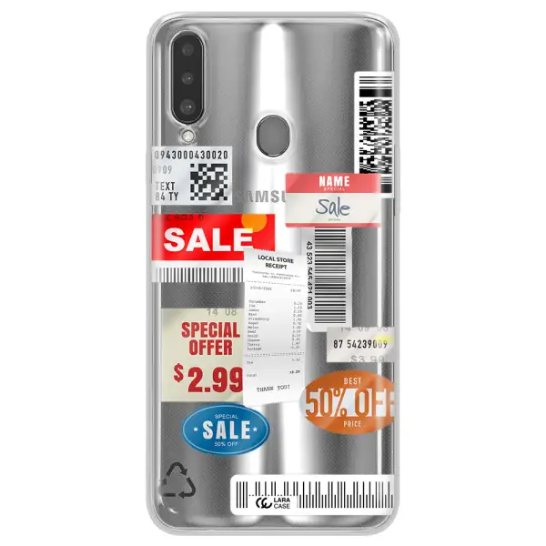 Sale Stickers Samsung A20S Clear TPU Case