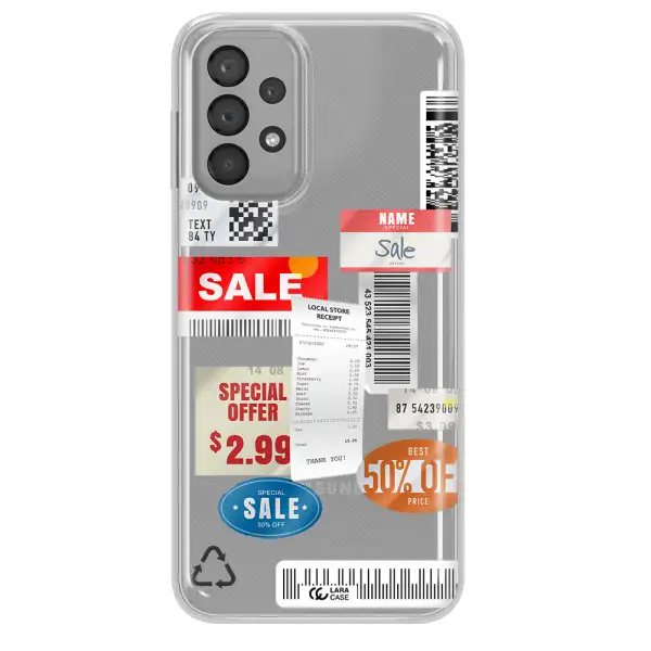 Sale Stickers Samsung A23 Clear TPU Case