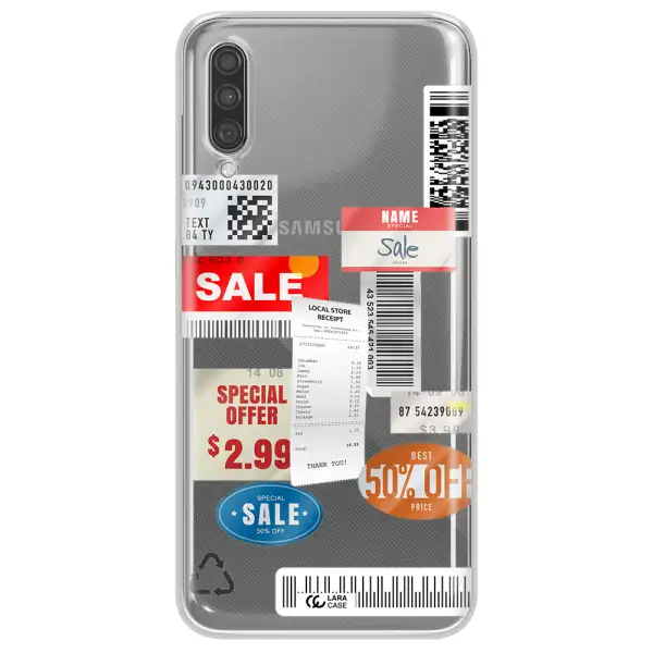 Sale Stickers Samsung A30S Clear TPU Case