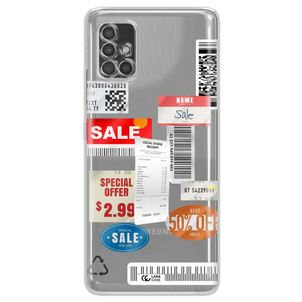 Sale Stickers Samsung A40S Clear Tpu Case