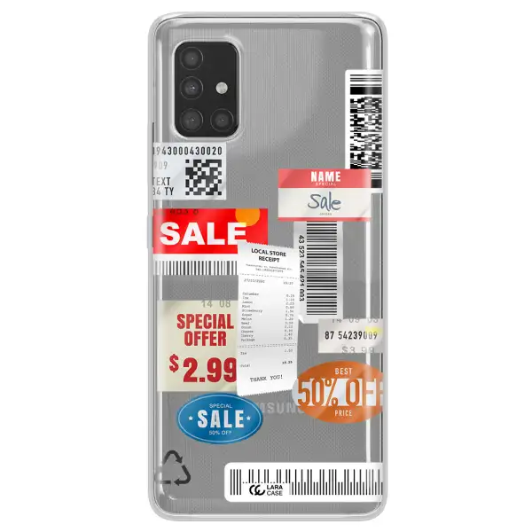 Sale Stickers Samsung A51 Clear TPU Case