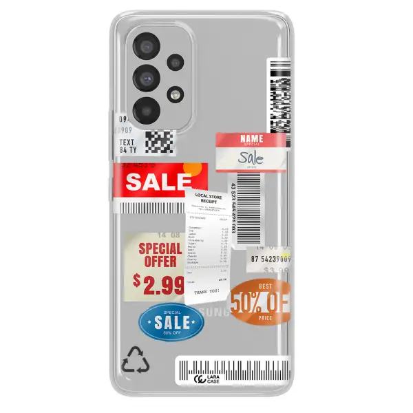 Sale Stickers Samsung A53 Clear TPU Case