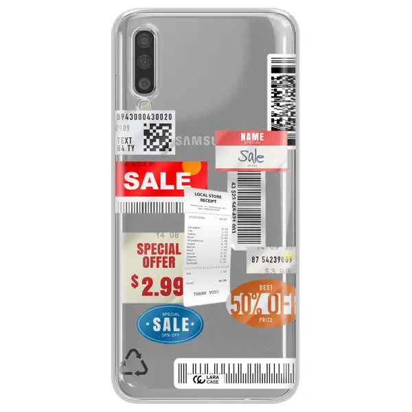 Sale Stickers Samsung A70S Clear Tpu Case