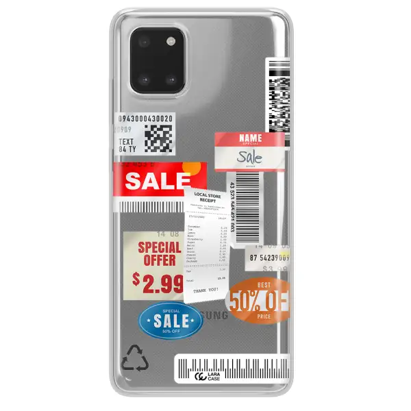 Sale Stickers Samsung A81 Clear TPU Case