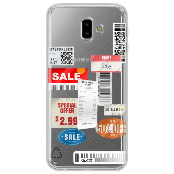 Sale Stickers Samsung J6 Plus Clear TPU Case