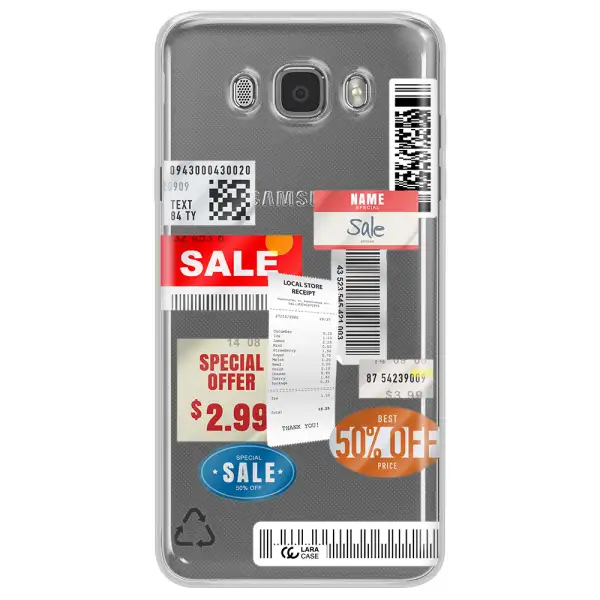Sale Stickers Samsung J7 2016 Clear TPU Case