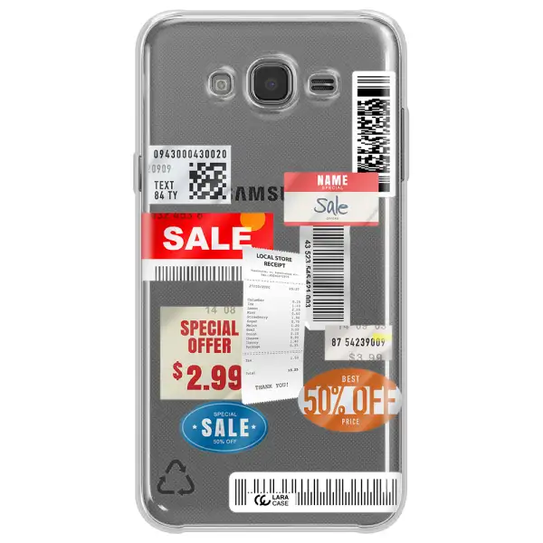 Sale Stickers Samsung J7 Core Clear TPU Case