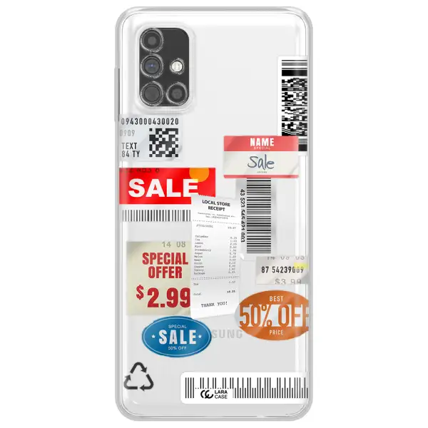 Sale Stickers Samsung M51 Clear TPU Case