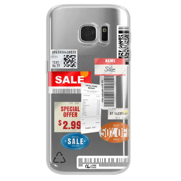 Sale Stickers Samsung S 7 Clear TPU Case