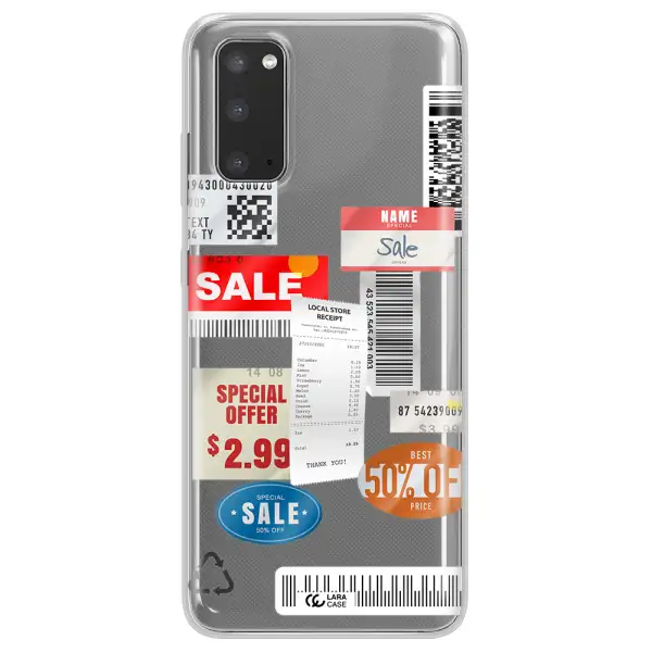 Sale Stickers Samsung S20 Clear TPU Case