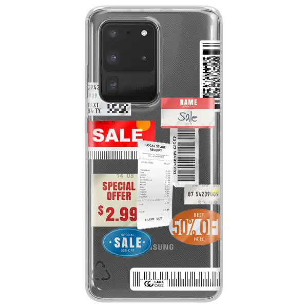 Sale Stickers Samsung S20 Ultra Clear TPU Case