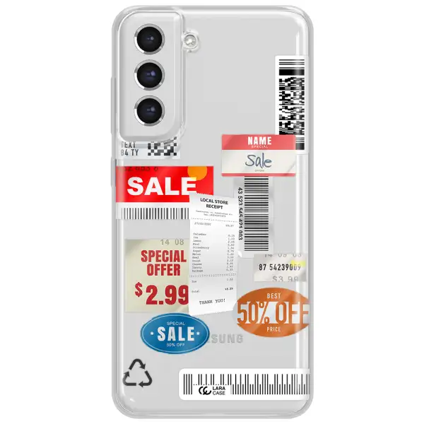 Sale Stickers Samsung S21 Fe Clear Tpu Case