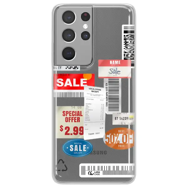Sale Stickers Samsung S21 Ultra Clear TPU Case