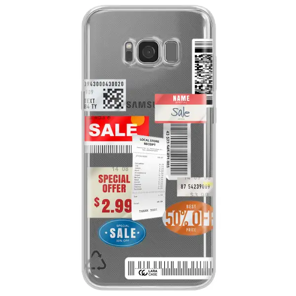 Sale Stickers Samsung S8 Plus Clear TPU Case
