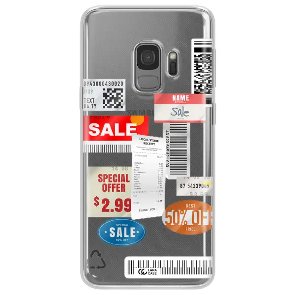 Sale Stickers Samsung S9 Clear TPU Case