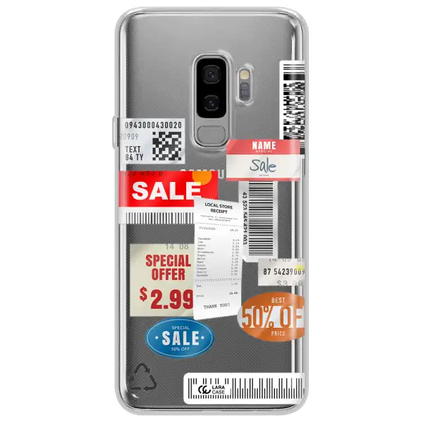 Sale Stickers Samsung S9 Plus Clear TPU Case