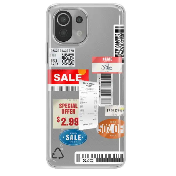 Sale Stickers Xiaomi Mi 11 Lite Clear TPU Case