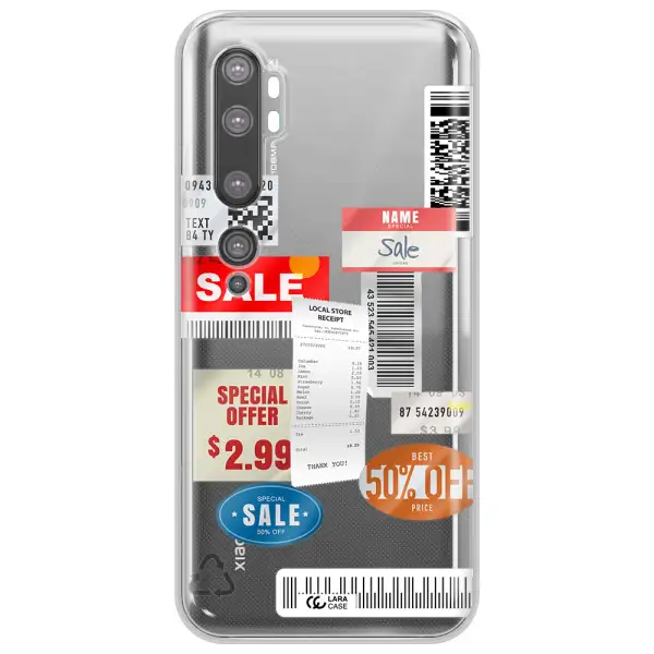 Sale Stickers Xiaomi Mi Note 10 Clear TPU Case
