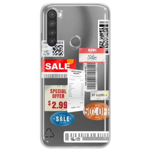 Sale Stickers Xiaomi Note 8 Clear TPU Case