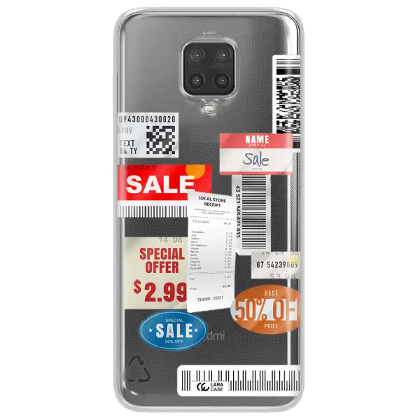 Sale Stickers Xiaomi Note 9 Pro Clear TPU Case
