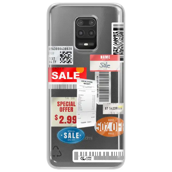Sale Stickers Xiaomi Note 9S Clear TPU Case
