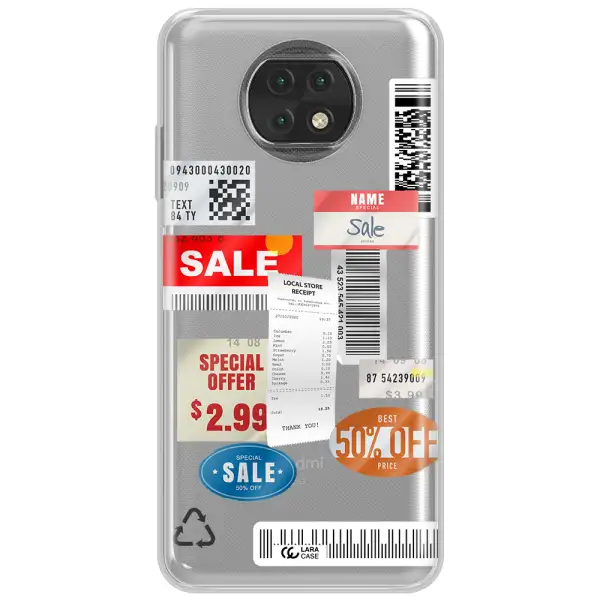 Sale Stickers Xiaomi Redmi Note 9T Clear Tpu Case