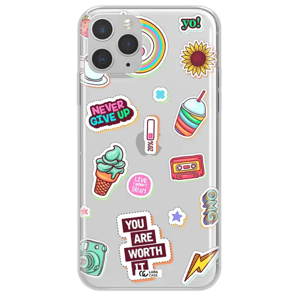 Summer Stickers Apple iPhone 11 pro Clear TPU Case