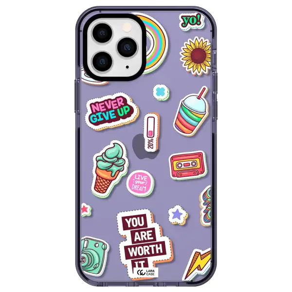 Summer Stickers Apple iPhone 11 pro max impact Lilac Case