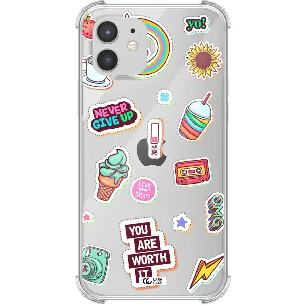 Summer Stickers Apple iPhone 12 Clear PC Case