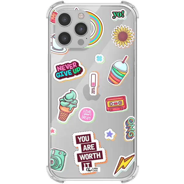 Summer Stickers Apple iPhone 12 pro Clear PC Case