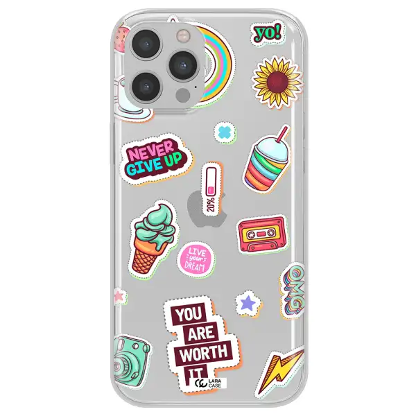 Summer Stickers Apple iPhone 12 pro Clear TPU Case