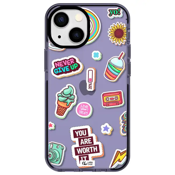 Summer Stickers Apple iPhone 13 mini impact Lilac Case
