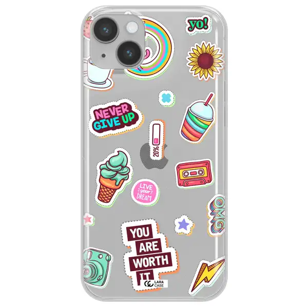 Summer Stickers Apple iPhone 14 Clear TPU Case