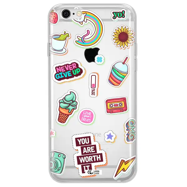 Summer Stickers Apple iPhone 6 Clear TPU Case
