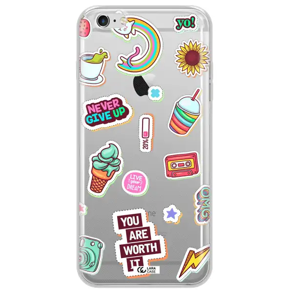 Summer Stickers Apple iPhone 6S Clear TPU Case
