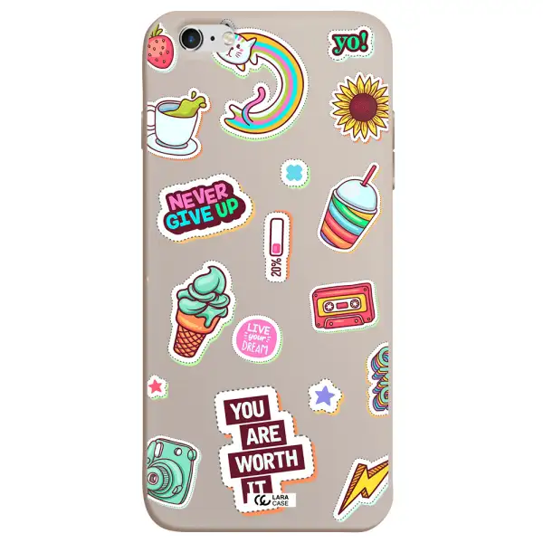 Summer Stickers Apple iPhone 6S Silicone Stone Case